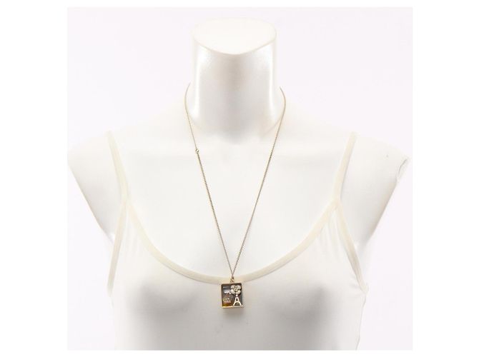 Collana Chanel No. 5 Camélia placcata in oro D'oro - vista 5