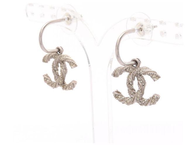 Chanel Coco Mark Silver Creolen Silber - Ansicht 2