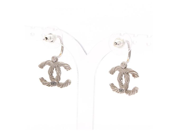 Chanel Coco Mark Silver Creolen Silber - Ansicht 3