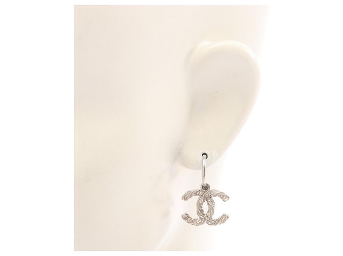 Chanel Coco Mark Silver Creolen Silber - Ansicht 5