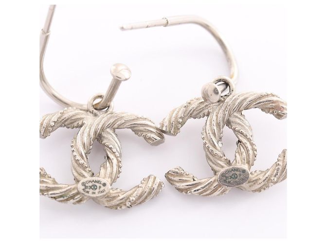 Chanel Coco Mark Silver Creolen Silber - Ansicht 6