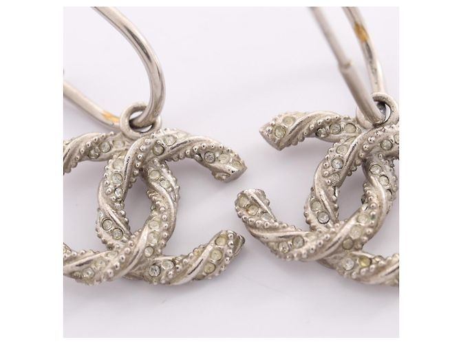 Chanel Coco Mark Silver Creolen Silber - Ansicht 8