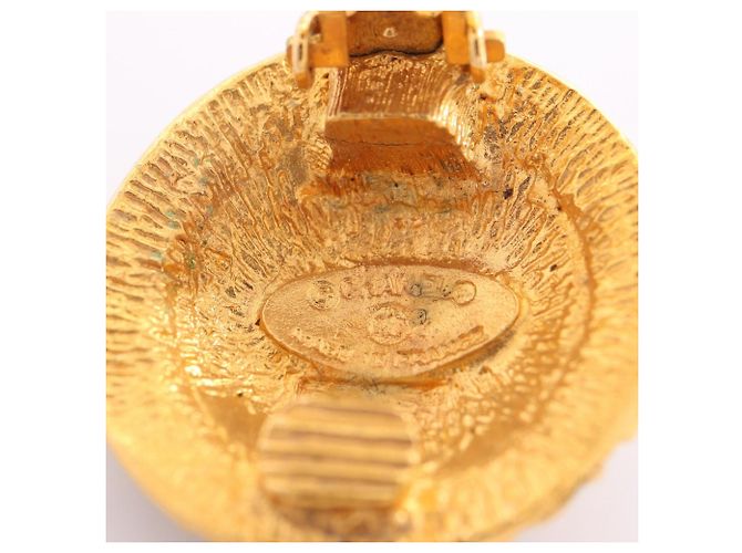 Chanel Coco Mark Logo Clip-Ohrringe Golden - Ansicht 3