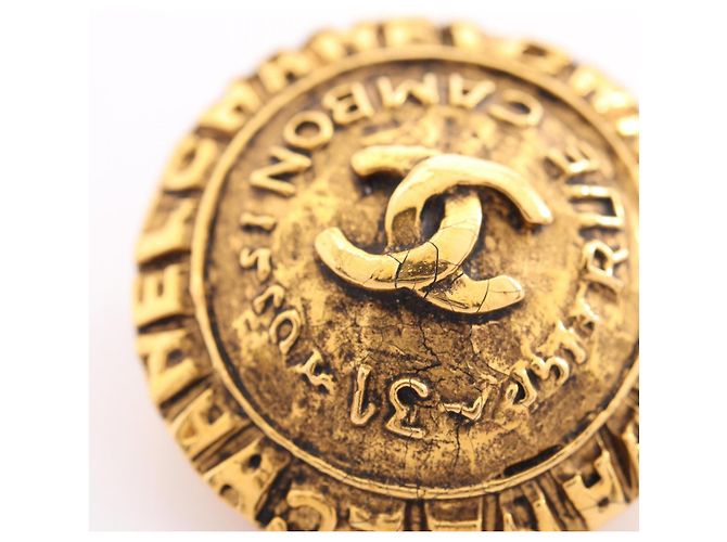Chanel Coco Mark Logo Clip-Ohrringe Golden - Ansicht 6