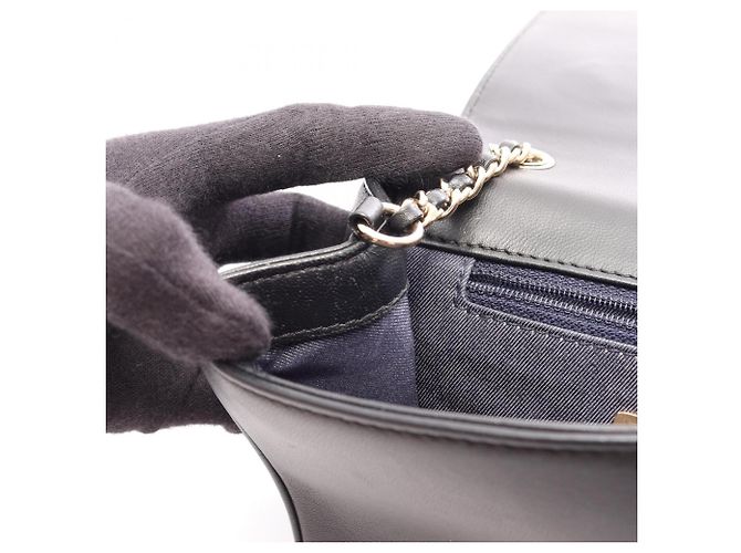 Borsa a tracolla Chanel Coco Mark Full Flap Nero - vista 11