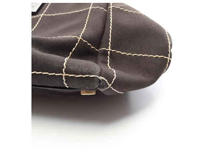 Borsa Chanel Chocolate Bar Nero - vista 12