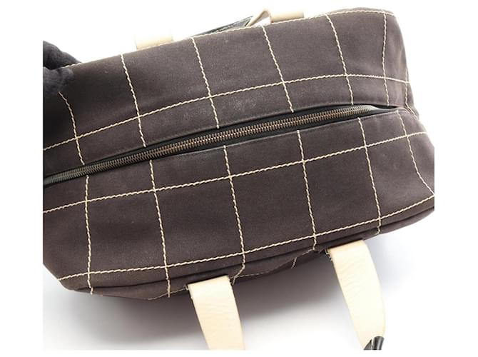 Borsa Chanel Chocolate Bar Nero - vista 6