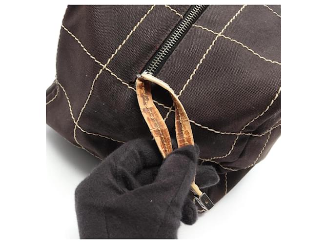 Borsa Chanel Chocolate Bar Nero - vista 7