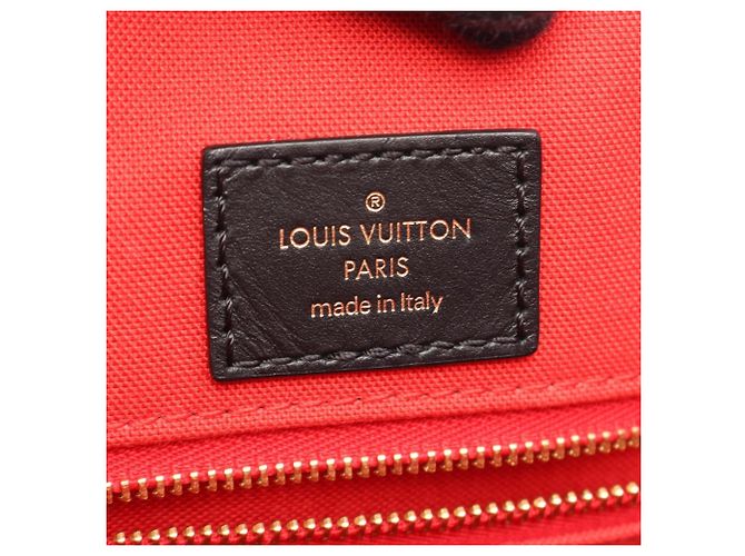 Borsa Tote Louis Vuitton OnTheGo MM Monogram Giant Reverse Marrone Beige - vista 4
