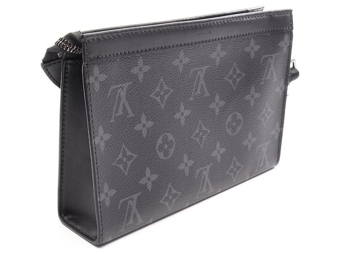 Borsa a tracolla portafoglio portatile Louis Vuitton Gaston Marrone Nero - vista 2