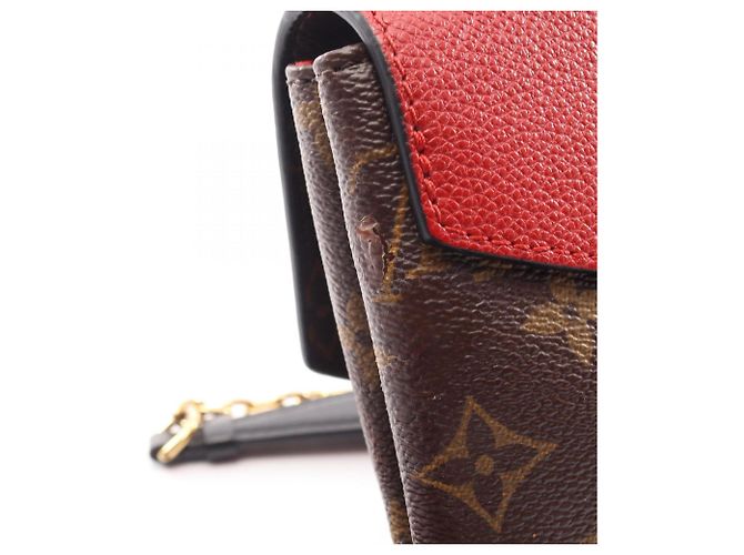 Borsa a tracolla Louis Vuitton Saint Placido Monogram Cerise Marrone Rosso Fuschia Monogramma - vista 12