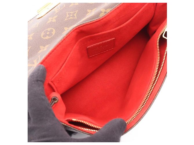 Borsa a tracolla Louis Vuitton Saint Placido Monogram Cerise Marrone Rosso Fuschia Monogramma - vista 3