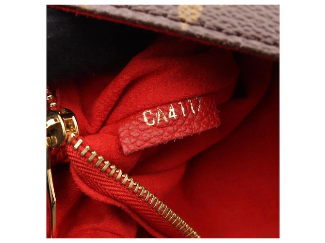 Borsa a tracolla Louis Vuitton Saint Placido Monogram Cerise Marrone Rosso Fuschia Monogramma - vista 5