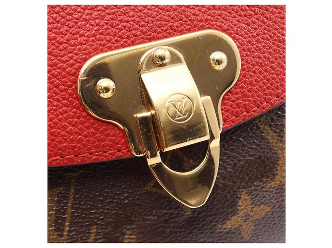 Borsa a tracolla Louis Vuitton Saint Placido Monogram Cerise Marrone Rosso Fuschia Monogramma - vista 8