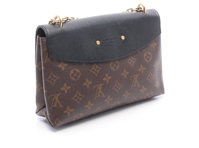Bolsa Louis Vuitton Saint Placido Monogram Noir Marrom Preto Monograma - vista 2