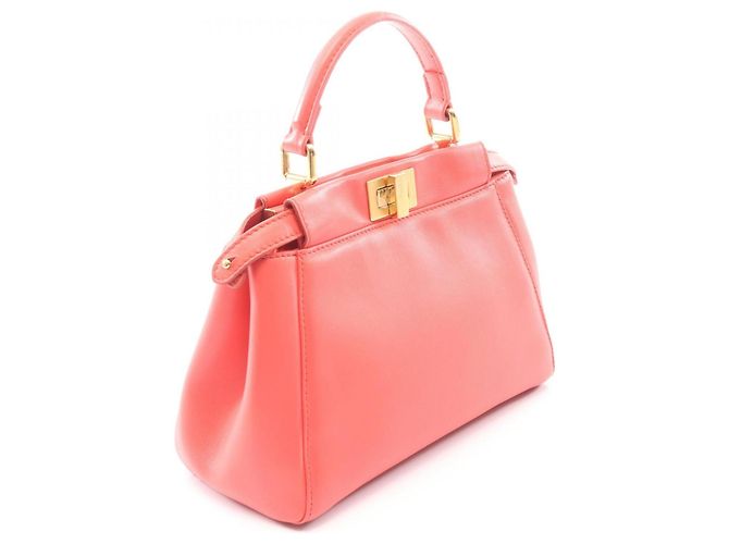 Borsa Fendi Mini Peekaboo 2-Way Rosa - vista 2