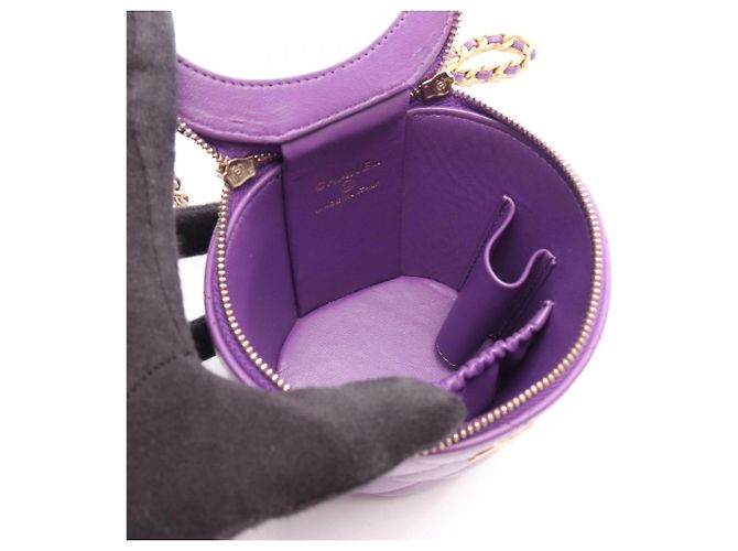 Chanel Matelassé Small Vanity 2-Way Handtasche Lila - Ansicht 3