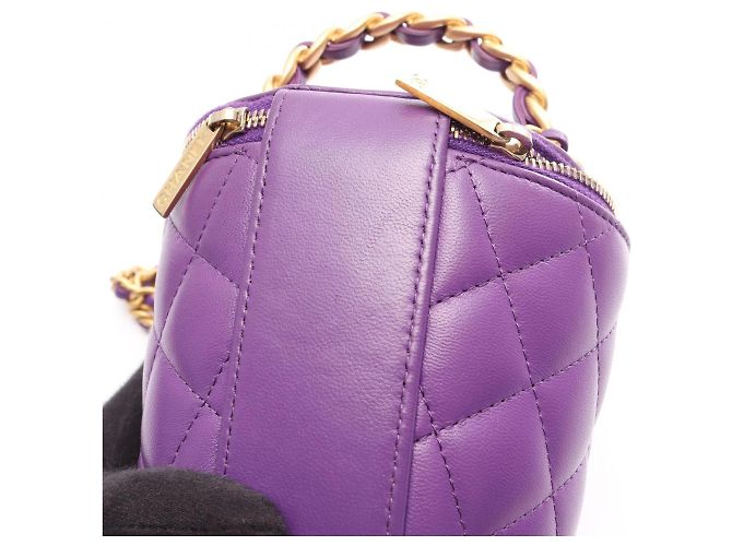 Chanel Matelassé Small Vanity 2-Way Handtasche Lila - Ansicht 8