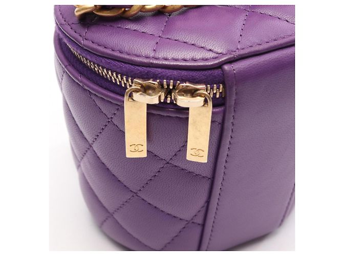 Chanel Matelassé Small Vanity 2-Way Handtasche Lila - Ansicht 9
