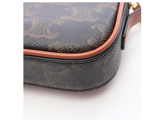 Céline Celine Cuile Triomphe Mini Camera Bag Braun Schwarz - Ansicht 5