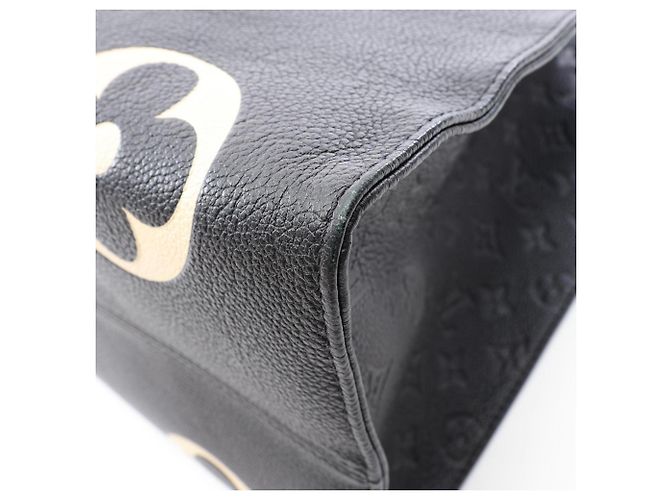 Borsa Tote Louis Vuitton OnTheGo GM Monogram Empreinte Nero Multicolore - vista 8