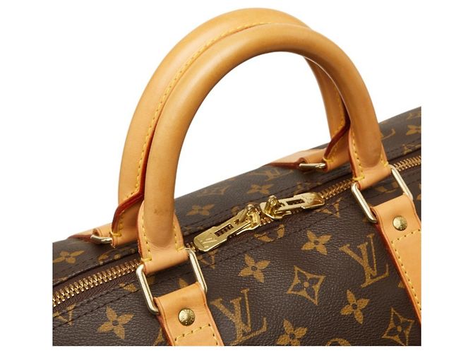 Borsa Boston Louis Vuitton Monogram Keepall 50 Marrone Monogramma - vista 8