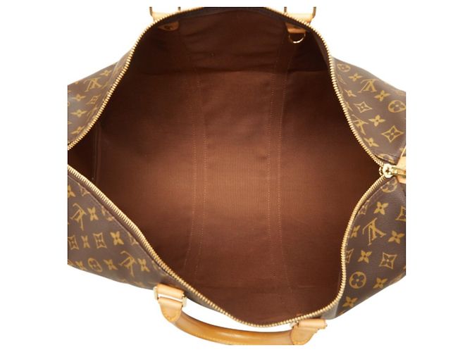 Borsa Boston Louis Vuitton Monogram Keepall 50 Marrone Monogramma - vista 9