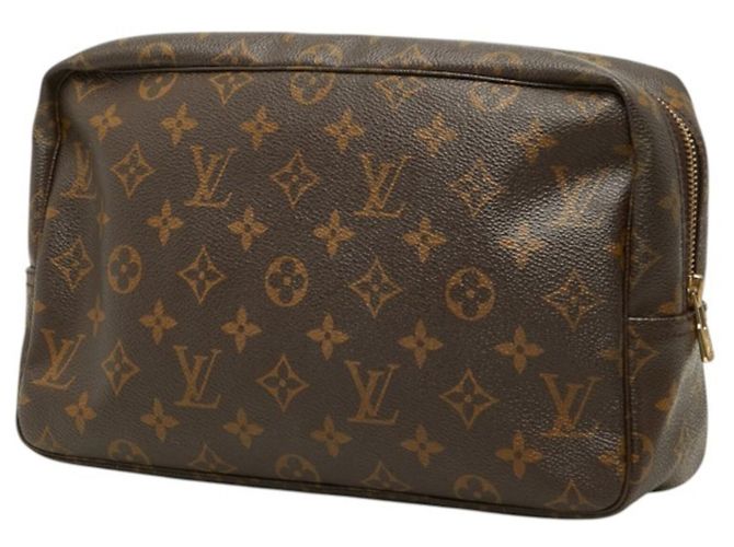 Borsa a Clutch Louis Vuitton Monogram Trousses Toilette 28 Marrone Monogramma - vista 2
