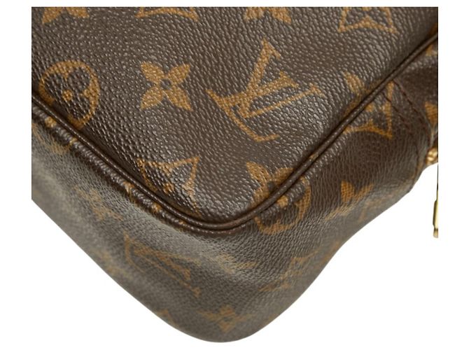 Borsa a Clutch Louis Vuitton Monogram Trousses Toilette 28 Marrone Monogramma - vista 6