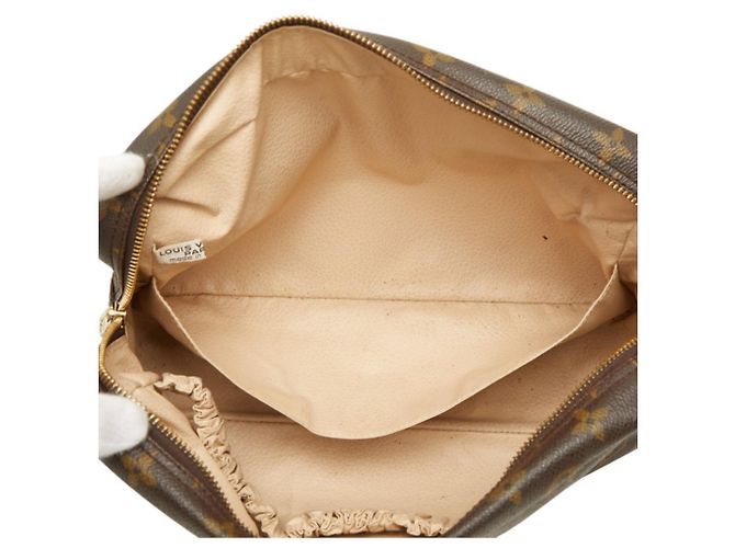 Borsa a Clutch Louis Vuitton Monogram Trousses Toilette 28 Marrone Monogramma - vista 9