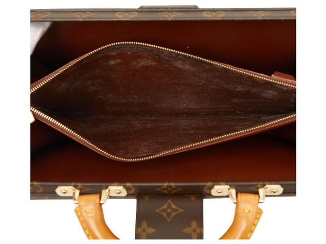 Borsa Business Louis Vuitton Monogram Serviette Fermoire Marrone Monogramma - vista 11