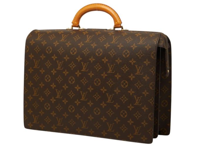 Borsa Business Louis Vuitton Monogram Serviette Fermoire Marrone Monogramma - vista 2