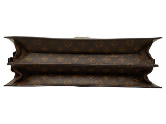 Borsa Business Louis Vuitton Monogram Serviette Fermoire Marrone Monogramma - vista 3
