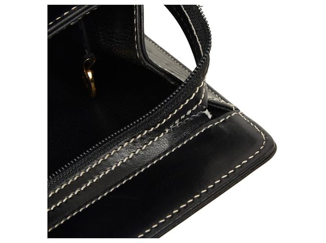 Christian Dior Dior Logo Flap Stitch Handtasche Schwarz - Ansicht 10