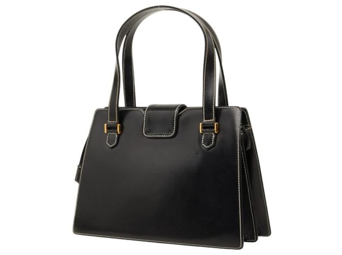 Christian Dior Dior Logo Flap Stitch Handtasche Schwarz - Ansicht 2
