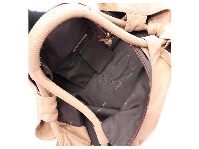 Borsa Loewe Anagram Nappa Aire Beige - vista 3