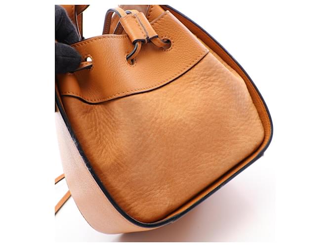 Borsa Loewe Hammock Mini con coulisse Marrone - vista 8