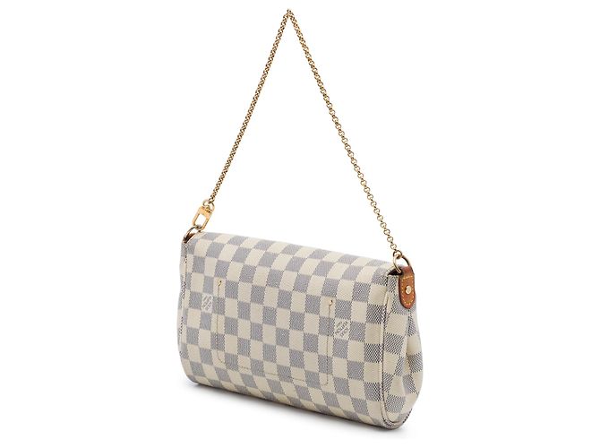 Louis Vuitton White Damier Azur Favorite MM Bianco - vista 2