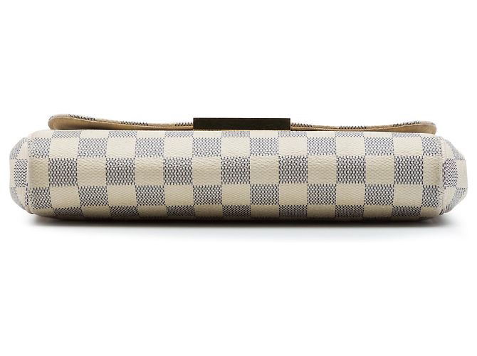 Louis Vuitton White Damier Azur Favorite MM Bianco - vista 3