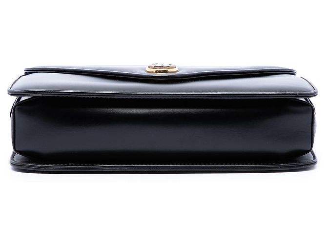 Borsa a tracolla a busta Gucci in pelle di vitello nera con G intrecciate Nero - vue 3