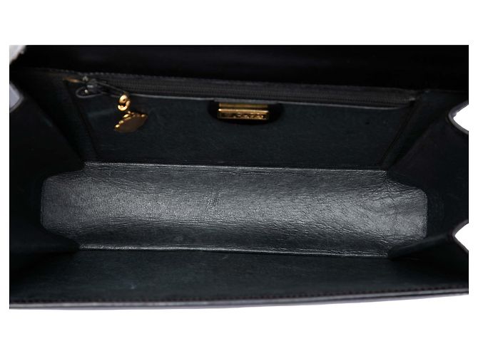 Borsa a tracolla a busta Gucci in pelle di vitello nera con G intrecciate Nero - vue 4