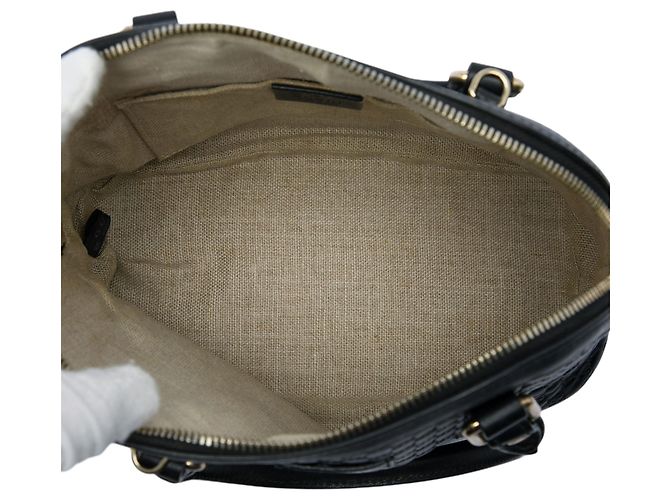 Borsa Dome Mini Microguccissima Gucci Nera Nero - vista 4
