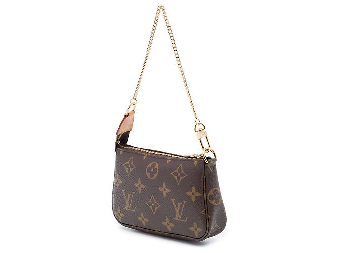 Louis Vuitton Brown Monogram Mini Pochette Accessoires Marrone - vista 2