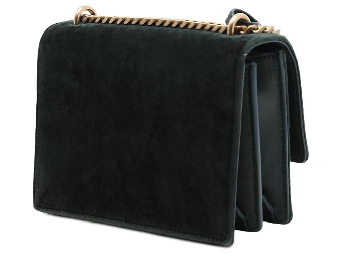 Saint Laurent Green Small Velvet Monogram Sunset Crossbody Verde Verde scuro - vista 2