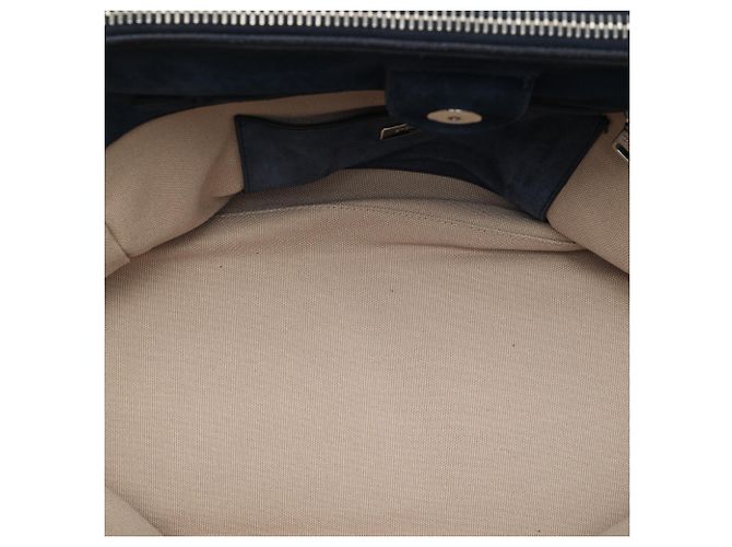 Sac Satchel Prada à double poignée et poches doubles en toile beige et daim - vue 4