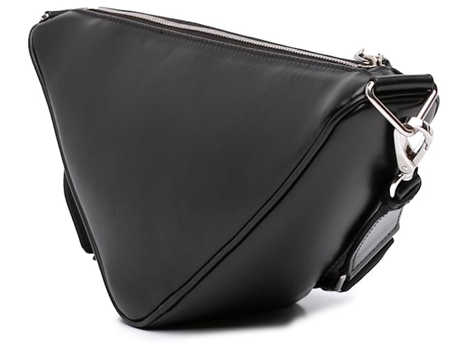 Prada Borsa a tracolla Triangle in pelle nera Nero - vista 2