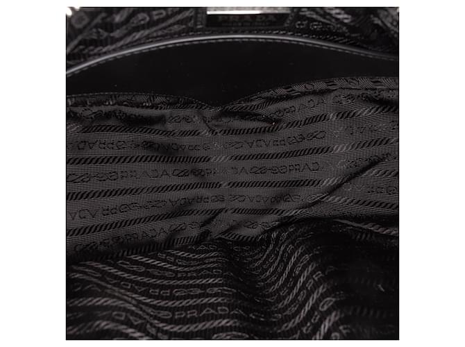 Prada Borsa a tracolla Triangle in pelle nera Nero - vista 4
