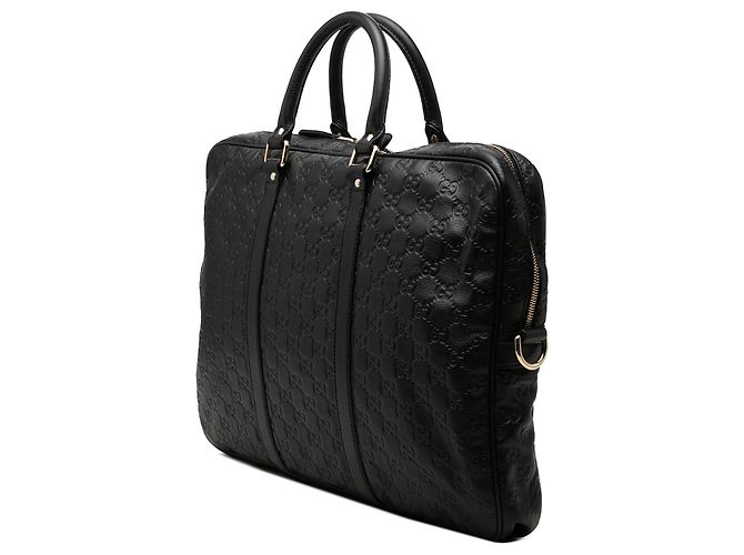 Borsa da lavoro Gucci Black Guccissima Nero - vista 2