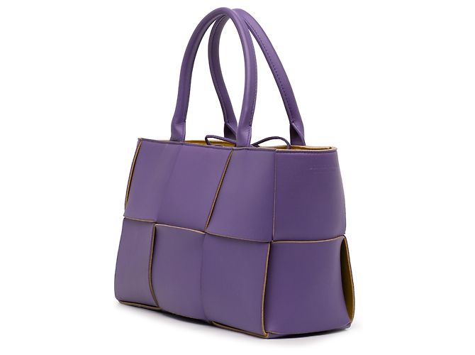 Bottega Veneta Tote Small Nappa Maxi Intrecciato Arco Viola - vista 2