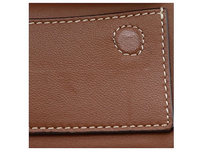 Clutch con tracolla Burberry in vitello marrone - vista 11